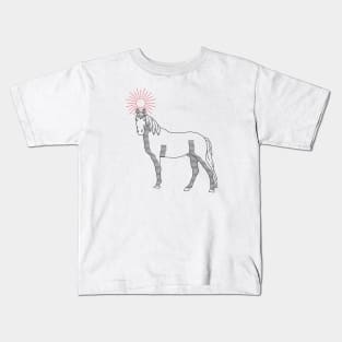 horse : line art Kids T-Shirt